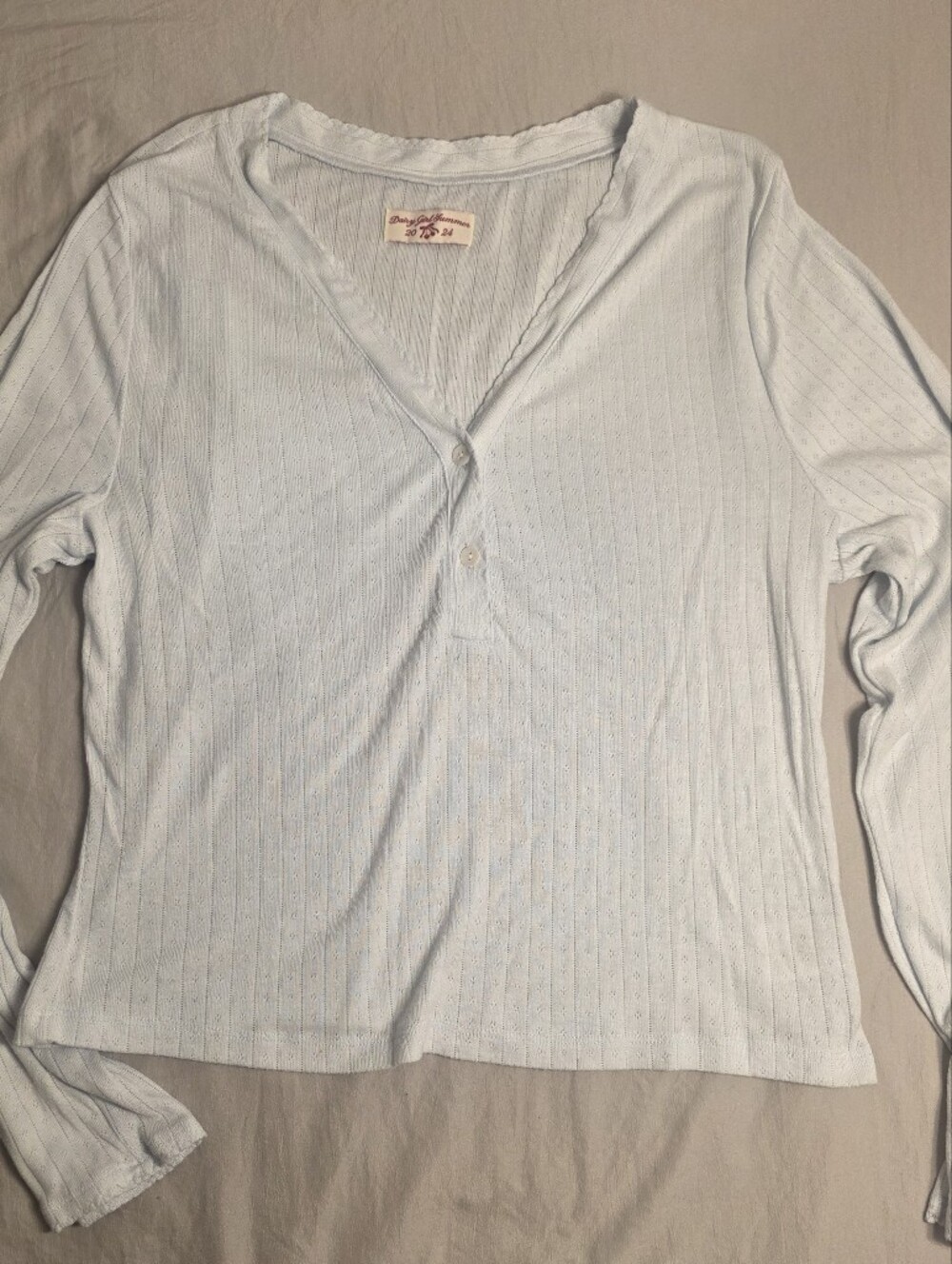Dairy Boy "Dairy Girl Summer 2024" Powder Blue Pajama Top